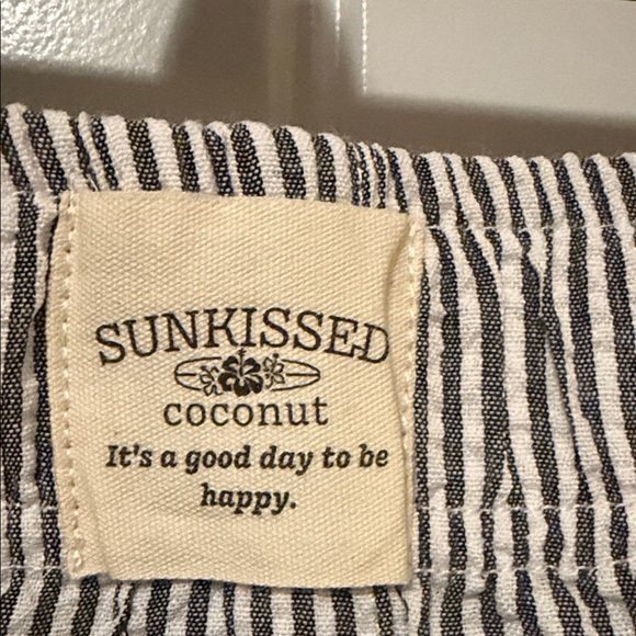 Classic Black and White Striped Women's Shorts - Picture 2 of 3